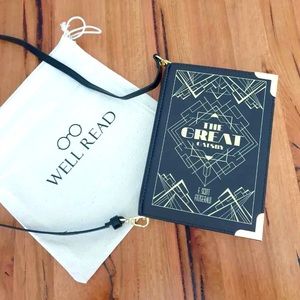 Great Gatsby book crossbody purse bag F Scott Fitzgerald vegan leather
